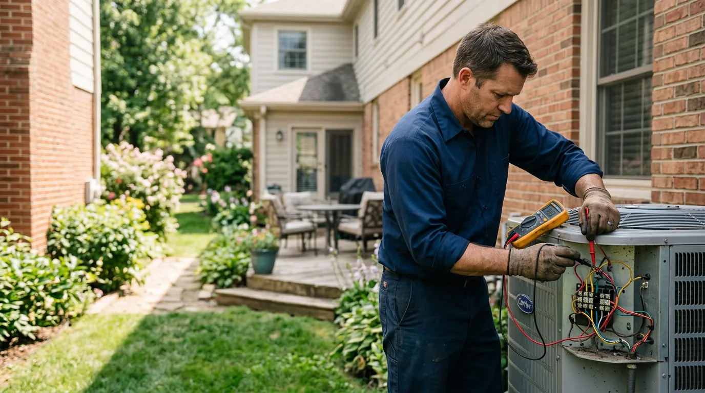 HVAC technician working near San Clemente, CA